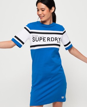 Superdry Colour Block Női Ruhák Kék | EGCDQ5420